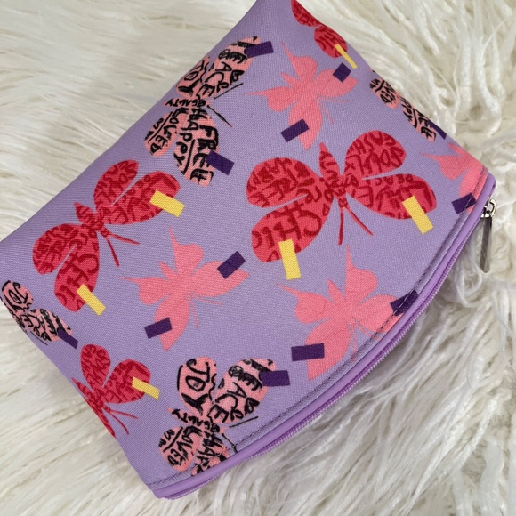 Clinique "Cosmetic Bag in Butterflies with Goodies" NWT - Picture 5 of 5